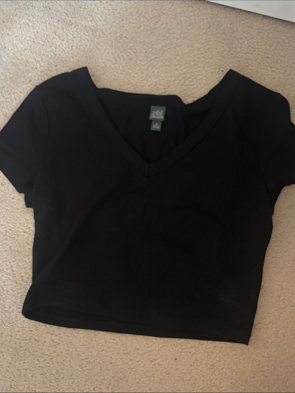 Target Black V-Neck Crop Top